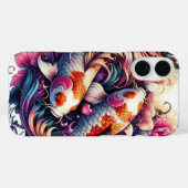 Coques Case-Mate iPhone Poissons abstraits orientaux vibrants vagues sakur (Verso (horizontal))