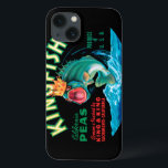 Coques Pour iPhone Poissons bas utilisant une couronne sur un arrière<br><div class="desc">Cet étiquette vintage de caisse d'un poisson bas utilisant une couronne sur un arrière - plan noir satisfera n'importe quel amant vintage d'art. C'est une publicité pour des pois de sériole. Les couleurs sont très vives et pointues. Choisissez cet artprint sur votre produit aujourd'hui.</div>