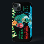 Etui iPhone 13 Poissons bas utilisant une couronne sur un arrière<br><div class="desc">Cet étiquette vintage de caisse d'un poisson bas utilisant une couronne sur un arrière - plan noir satisfera n'importe quel amant vintage d'art. C'est une publicité pour des pois de sériole. Les couleurs sont très vives et pointues. Choisissez cet artprint sur votre produit aujourd'hui.</div>