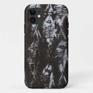 Etui iPhone Case-Mate Poissons blancs fossiles sur l'arrière - plan noir