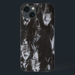 iPhone 13 Case Poissons blancs fossiles sur l'arrière - plan noir<br><div class="desc">Cette image fossile-inspirée est parfaite pour votre collection de poissons. Cette image est simple car elle inclut seulement deux couleurs : noir et blanc. Choisissez cet artprint aujourd'hui sur votre produit.</div>