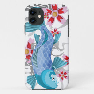 Coque iPhone 11 Poissons bleus de Koi