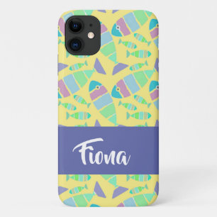 Case-Mate iPhone Case Poissons colorés pastel sur le jaune