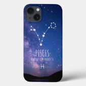 Coques Case-Mate iPhone Poissons | Constellation Zodiaque personnalisée (Verso)