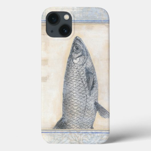 Coques Case-Mate iPhone Poissons gris sur l'arrière - plan beige (Verso)