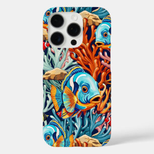 Coques iPhone 16 Pro Poissons Tropicaux Couleurs Vives Ambiance Estival