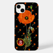 COQUES Case-Mate iPhone POIVRE ROUGE EN RUBY NOIR MONOGRAMME EN PIERRE (Verso)