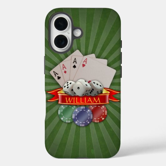 Coques Case-Mate iPhone Poker Mania - Cartes, Dices, Chips (Verso)
