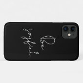 Coques Case-Mate iPhone Police de caractère blanc joyeuse (Dos (Horizontal))