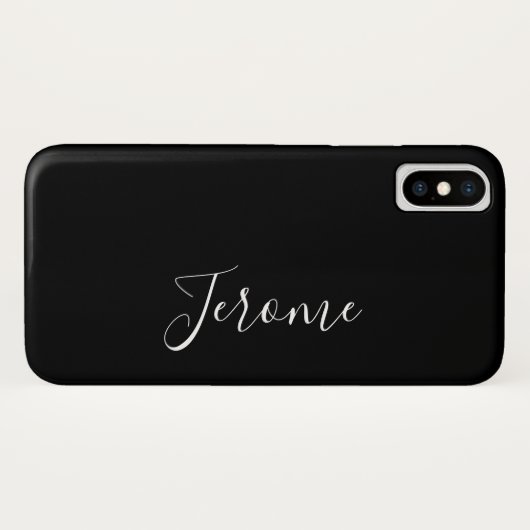 Coques Case-Mate iPhone Police de script tendance (noir) (Dos (Horizontal))