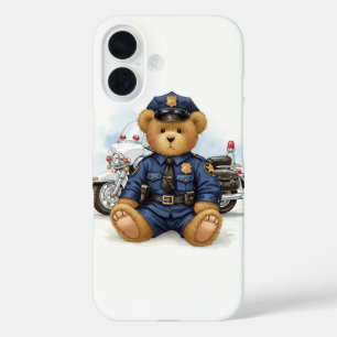 Coques iPhone 16 Policier en service, en peluche et en moto par Nat