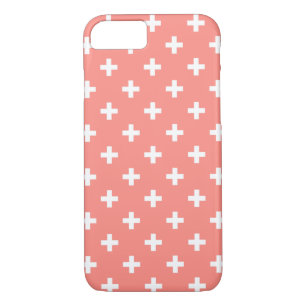 Case-Mate iPhone Case Polka blanche croise sur la pêche