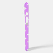 Coques Case-Mate iPhone Polka blanche croise sur lilas (Verso / Gauche)