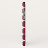 Coques Case-Mate iPhone Polka blanche croise sur mûrier (Dos/Gauche)