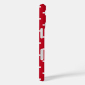 Coques Case-Mate iPhone Polka blanche croise sur rouge (Verso / Droite)