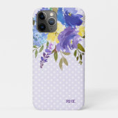 Coques Case-Mate iPhone Polka bleu violet à point de Polka (Dos)