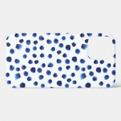 Coques Case-Mate iPhone Polka Bleue : Aquarelle Point sans joint. (Verso (horizontal))