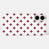 Coques Case-Mate iPhone Polka de mûre croise sur blanc (Verso (horizontal))