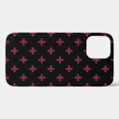 Coques Case-Mate iPhone Polka de mûre croise sur le noir (Verso (horizontal))