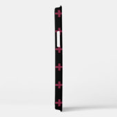 Coques Case-Mate iPhone Polka de mûre croise sur le noir (Verso / Droite)