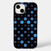 Coques Case-Mate iPhone Polka Dot 01X.Bleu Ombre noir BG (Verso)