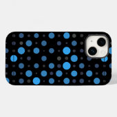 Coques Case-Mate iPhone Polka Dot 01X.Bleu Ombre noir BG (Verso (horizontal))