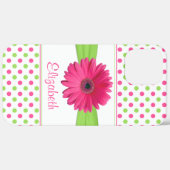 Coques Case-Mate iPhone Polka Dot Gerbera Daisy Rose Green (Verso / Droite)