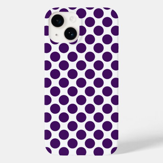 Coques Case-Mate iPhone Polka Dot Motif violet (Verso)