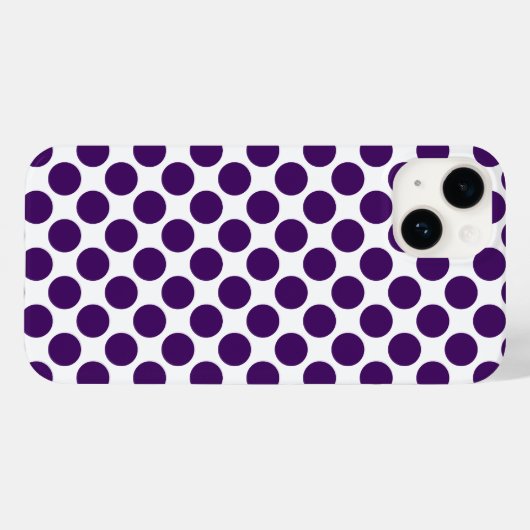 Coques Case-Mate iPhone Polka Dot Motif violet (Verso (horizontal))
