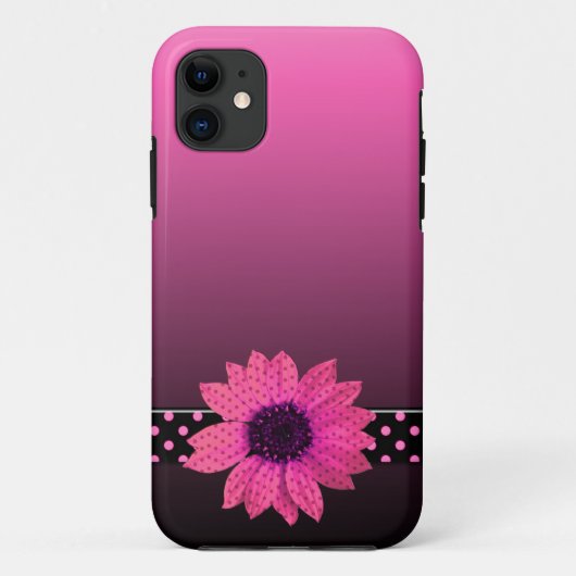 Coques Case-Mate iPhone Polka Dot Rose Daisy (Dos)