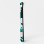 Coques Case-Mate iPhone Polka Dot Tiger noir et Turquoise (Dos/Gauche)