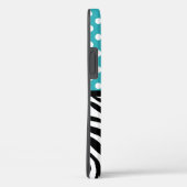 Coques Case-Mate iPhone Polka Dot Turquoise et Zebra Print (Verso / Droite)