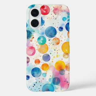 Coques iPhone 16 Polka Dot Watercolor