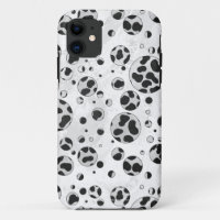Polka en Dalmatie noir et blanc