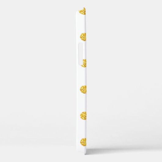 Coques Case-Mate iPhone Polka Gold Parties scintillant points Texture (Verso / Droite)