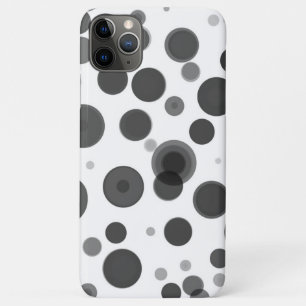 Case-Mate iPhone Case Polka gris noir moderne bulles minimes