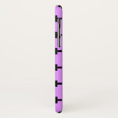 Coques Case-Mate iPhone Polka noire croise sur lilas (Dos/Gauche)