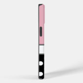 Coques Case-Mate iPhone Polka noire rose (Verso / Droite)