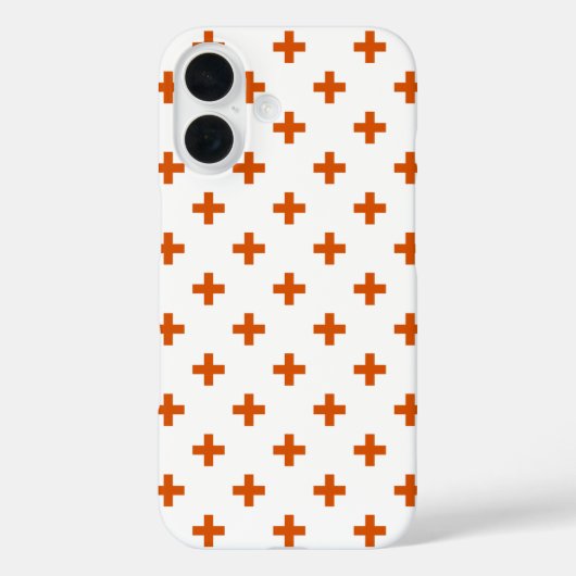 Coques Case-Mate iPhone Polka orange croise sur blanc (Verso)