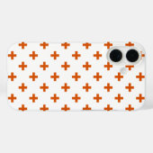 Coques Case-Mate iPhone Polka orange croise sur blanc (Verso (horizontal))