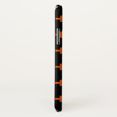 Coques Case-Mate iPhone Polka orange croise sur noir (Dos/Droite)