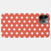 Coques Case-Mate iPhone Polka point orange et blanc pastel (Dos (Horizontal))