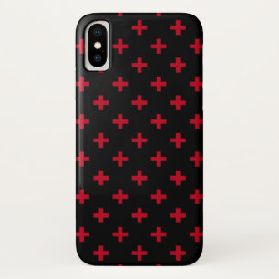 Case-Mate iPhone Case Polka rouge croise sur noir