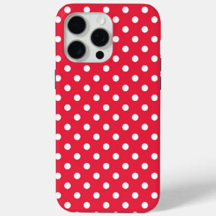 Coque iPhone 15 Pro Max Polka rouge pointillé