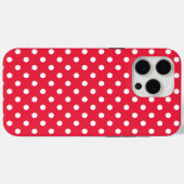 Coques Case-Mate iPhone Polka rouge pointillé (Verso (horizontal))