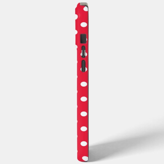 Coques Case-Mate iPhone Polka rouge pointillé (Verso / Gauche)