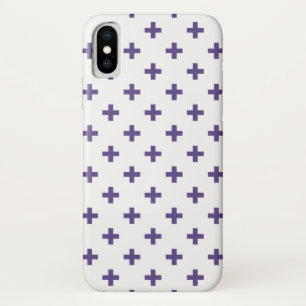 Case-Mate iPhone Case Polka ultra violette croise sur blanc