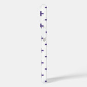 Coques Case-Mate iPhone Polka ultra violette croise sur blanc (Verso / Gauche)