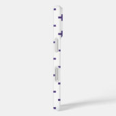 Coques Case-Mate iPhone Polka ultra violette croise sur blanc (Verso / Droite)