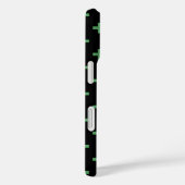 Coques Case-Mate iPhone Polka verte croise sur noir (Verso / Droite)